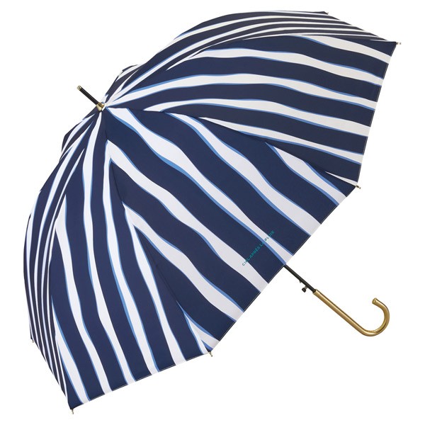 Wpc. 長傘（ジャンプ式） ニュアンスストライプ/NV 【雨晴兼用】